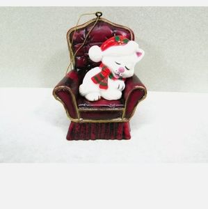 Wang's Cat Asleep on Chair Christmas Ornament